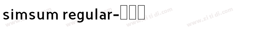 simsum regular字体转换